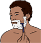 Man shaving