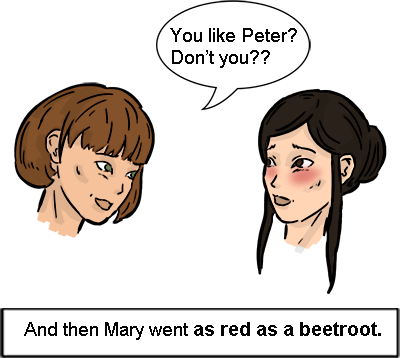 As red as a beetroot example