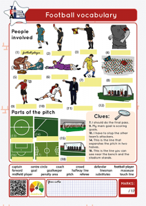 football vocabulary worksheet english site